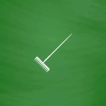 Rake icon. Elements in flat design. 库存插图