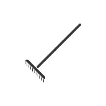 Rake icon flat Stock Illustration