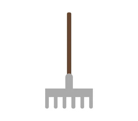 Rake icon illustrated in vector on white background Stock Illustration