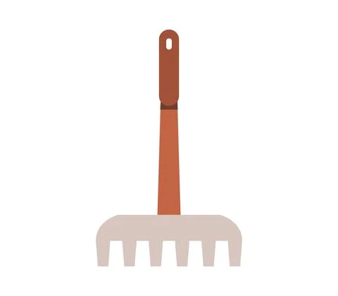 Rake icon illustrated in vector on white background Illustrazione stock