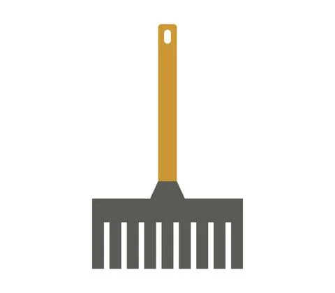Rake icon illustrated in vector on white background Stock Illustration