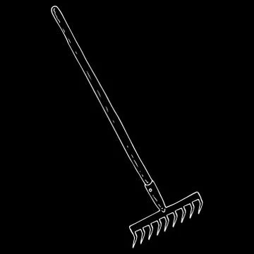Rake icon. Stock Illustration