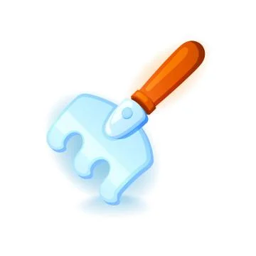 Rake icon for web and mobile games. Garden rake, vector illustration isolated on Stock Illustration