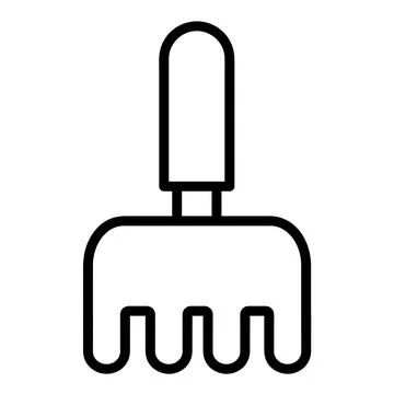 Rake or mini rake Vector Icon, from Agriculture icons collection Stock Illustration
