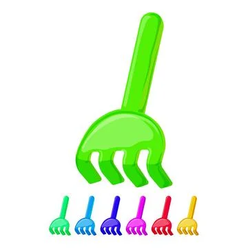 Rake sand toy cartoon vector graphic Stock Illustration