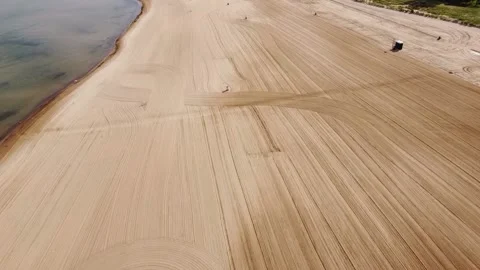 Raked Sand Beach Stock Footage 159450984