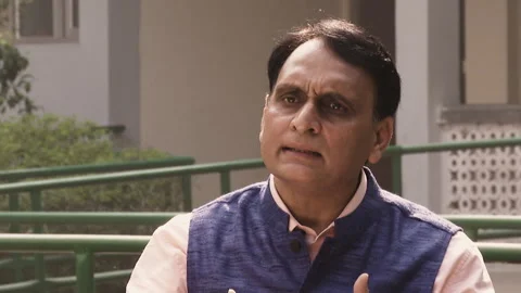 Rakesh Sinha Bigwig of India's RSS Talks About The conspiracy against Modi Video stock 264303664