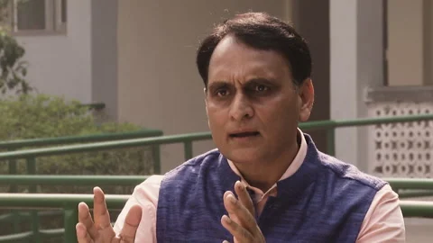 Rakesh Sinha Bigwig of RSS Talks About about Prime Minister Narendra Modi Stock Footage 264303149