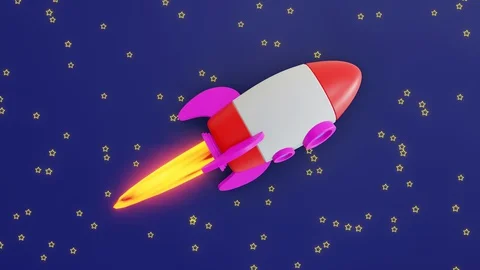 Raketa in Space Stock Footage 127625090