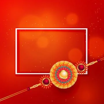 Rakhi design background with text space Stock Illustration