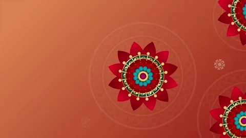 Rakhi with Mandala Animated background Stock Footage 314217312