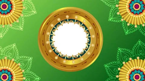 Rakhi with Mandala Animated background Stock Footage 314217314