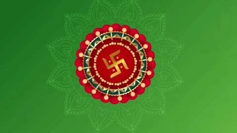 Rakhi with Mandala Animated background Stock Footage 314217320