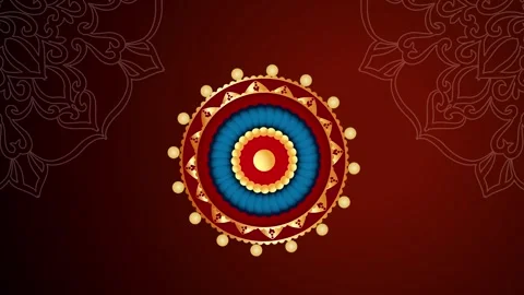 Rakhi with Mandala Animated background Stock Footage 314217356