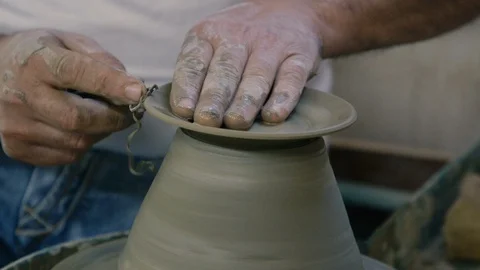 Raking the clay Stock Footage 87031459