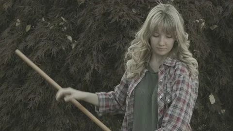 Raking Leaves 2 Stock Footage 220904808