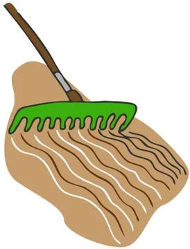 Raking soil Stock Illustration