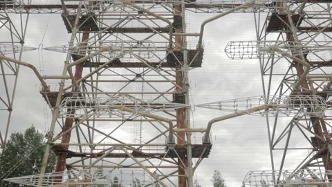 Rakus from the bottom of the Duga radar Stock Footage 194482732