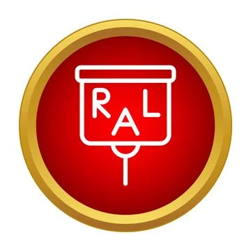 Ral color standard display line art icon 스톡 일러스트