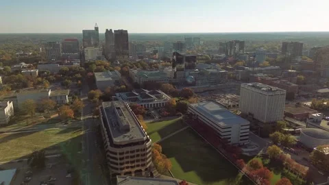 Raleigh Skyline in Autumn Stock Footage 328534296