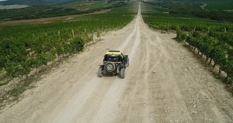 Rally, buggy, off-road. The mountains Stock Footage 85745951