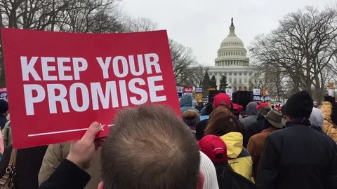 Rally on Capitol Hill Stock Footage 73580059