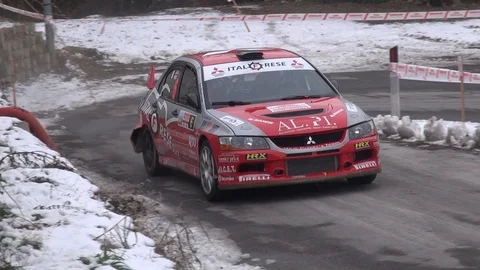 Rally car drifting Stock Footage 89213739