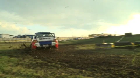 Rally Car Fly By Low Angle Видео 52730143