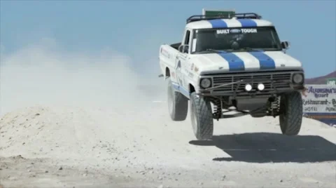 Rally car Jump Stock Footage 10950800