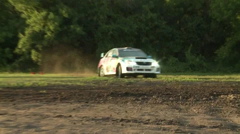 Rally Car Low Angle 스톡 동영상 52730480