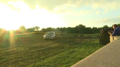 Rally Car Racing Video stock 52730448