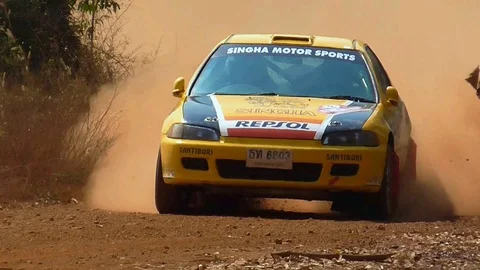 Rally car racing Video stock 90554556