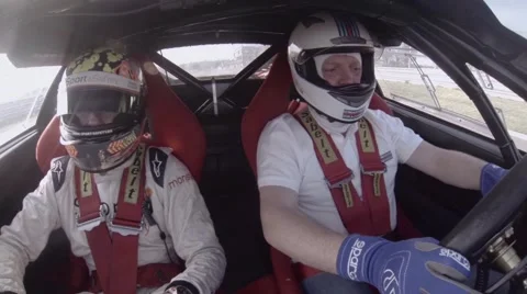 Rally driver in the car Video stock 43015863