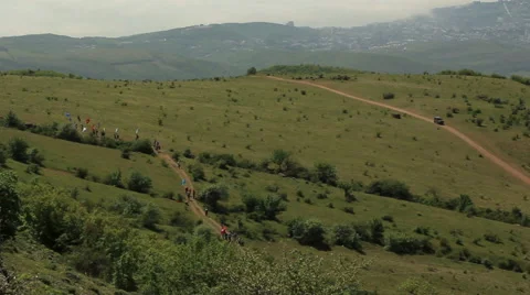 Rally in the field Stock Footage 54366580