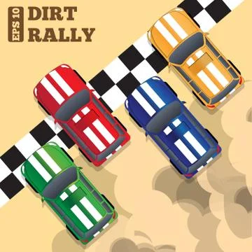 Rally at the finish line. Stock Illustration
