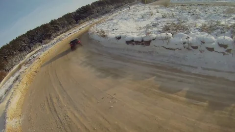 Rally ice cross Stock Footage 86314428