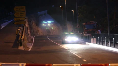 Rally at night 動画素材 5297201