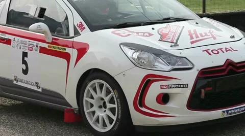 Rally race closeup Stock Footage 45622498