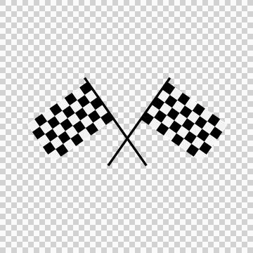 Rally Racing Checkered Flags Illustration Isolated Stock Illustration