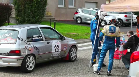 Rally Racing - Checkpoint Stock Footage 45622704