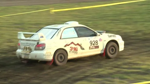 Rally Racing Close Up Stock Footage 52730549