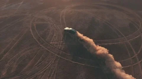 Rally through sand field Stock Footage 64295656