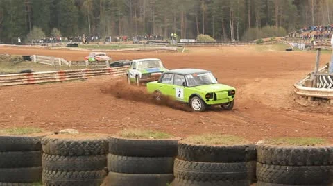 Rallycross racing rally championship Stock Footage