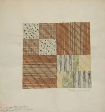 Ralph N Morgan, Patchwork Quilt Squares (4), c 1941 Patchwork Quilt Square... 스톡 사진
