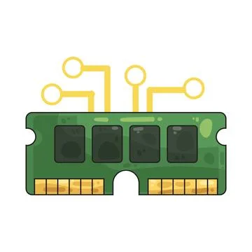 RAM chip illustration Stock Illustration