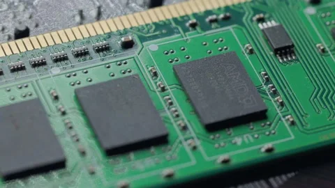RAM of the Computer. Computer details. Stock Footage 163683913