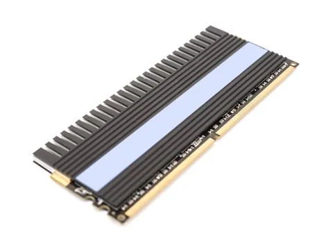RAM Computer Memory Chip Module With Heatsink Stock-Fotos