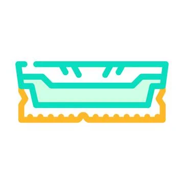 Ram computer part color icon vector illustration Stock Illustration
