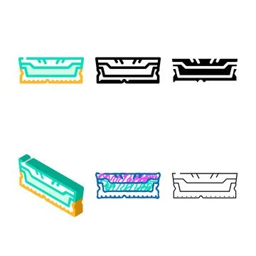 Ram computer part color icon vector variants Stock-Illustration