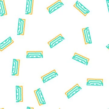 Ram computer part vector seamless pattern Stock Illustration